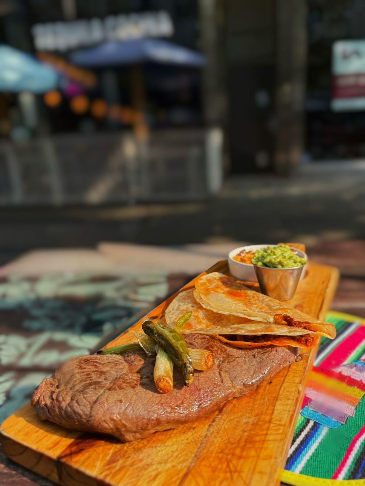Asada Ranchera AAA sirloin with chorizo quesadillas
