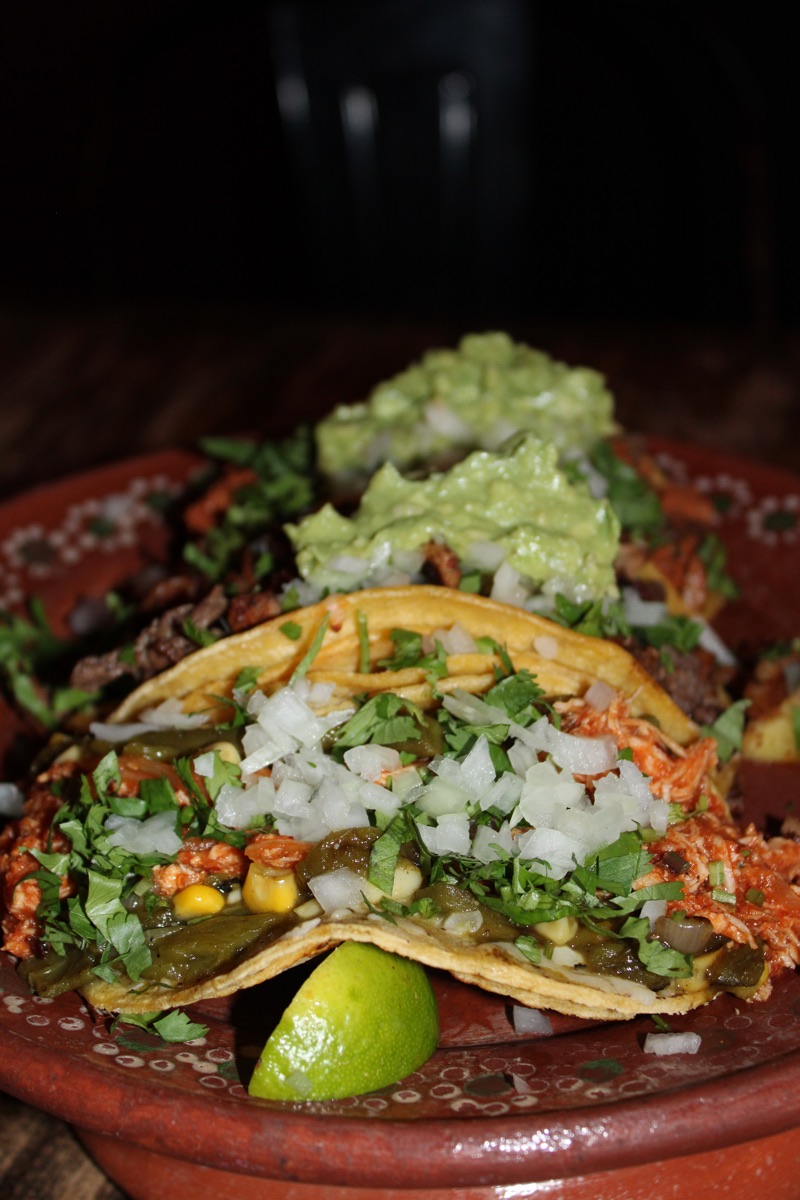 Supremo tacos with cheese crust and poblano pepper